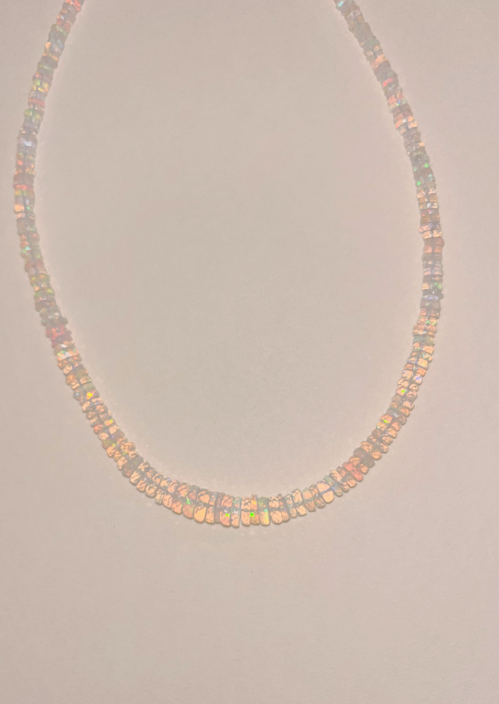 Faceted Ethiopian Opal Necklace