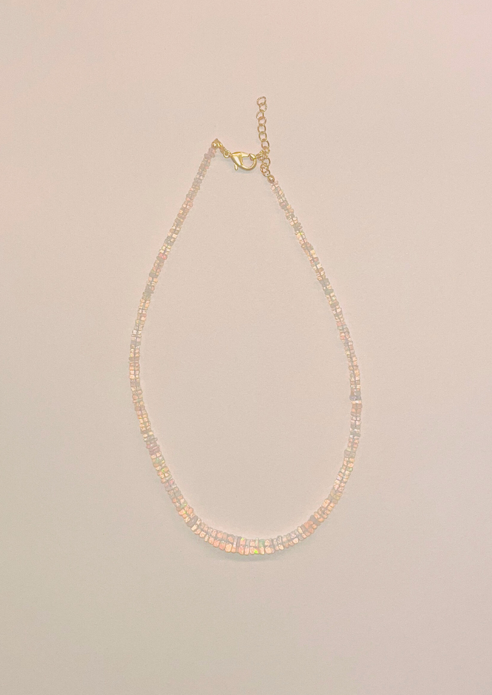 Faceted Ethiopian Opal Necklace